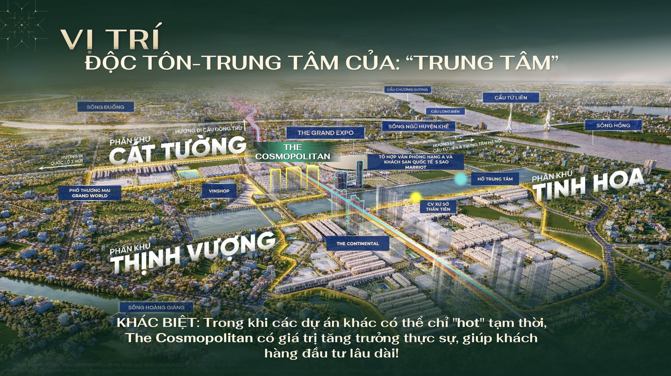 Tổ hợp căn hộ, văn phòng cao cấp The Cosmopolitan vừa được MIK Group giới thiệu tại khu đô thị Global Gate (Cổ Loa, Đông Anh, Hà Nội)